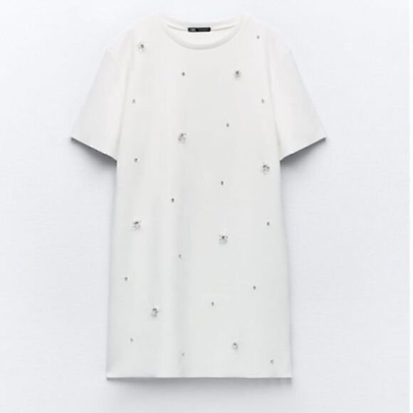 NWT FAUX SUEDE JEWEL DRESS Sz XS - Picture 2 of 11